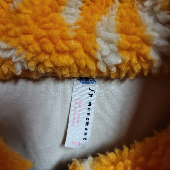 Free People Ombre Sherpa Jacket in Yellow, Orange & Pink - Picture 5 of 7